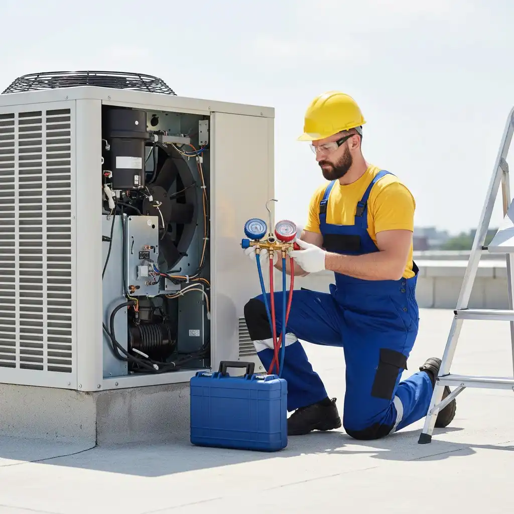 HVAC Technicians at Work
